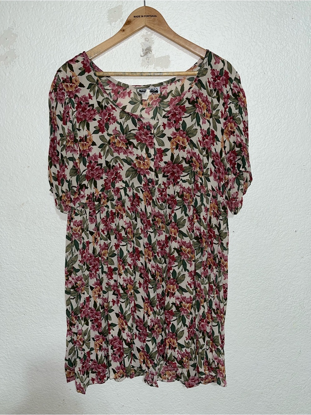 VTG Contempo Casuals Floral Babydoll Dress